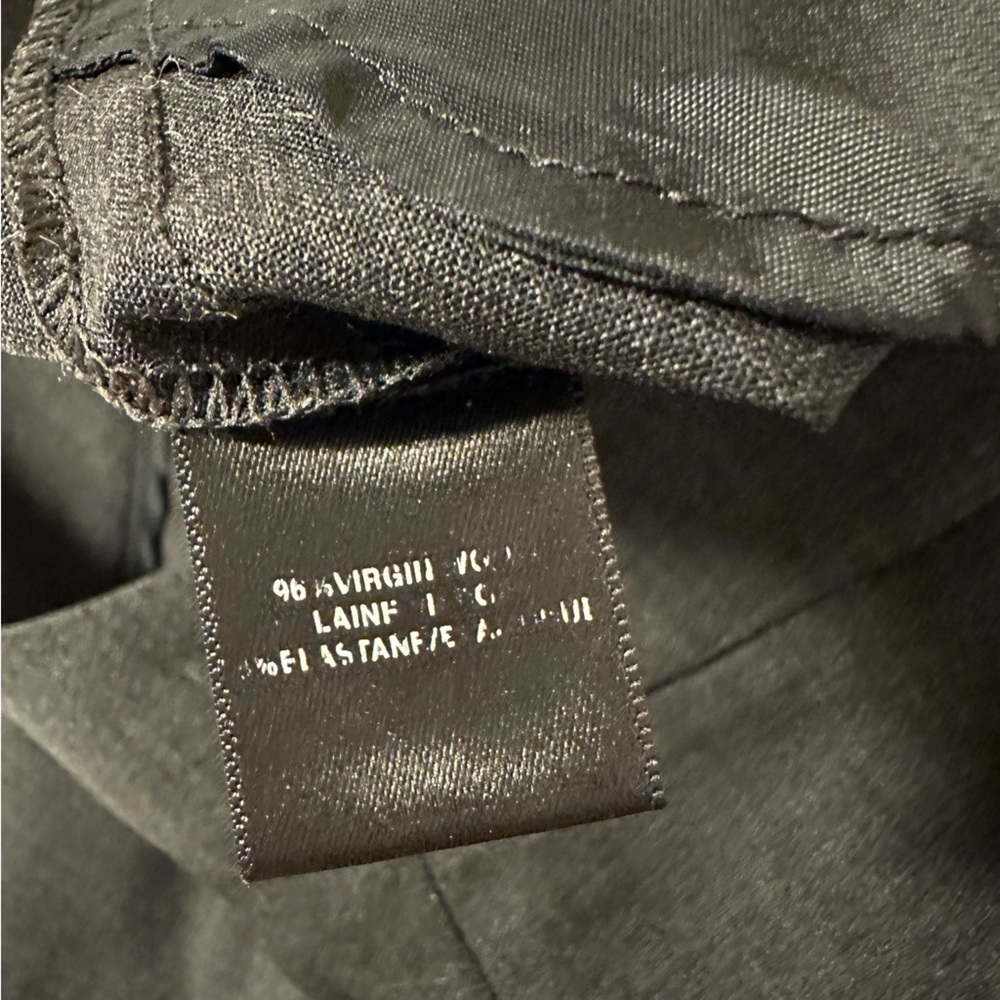 Lafayette 148 Irving Straight Leg Stretch Wool Pants Trousers Dark Gray - Picture 10 of 11